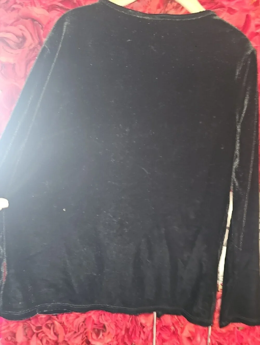 Girls' Black Velvet Single-Button Cape-Style Jacket Size 7/8